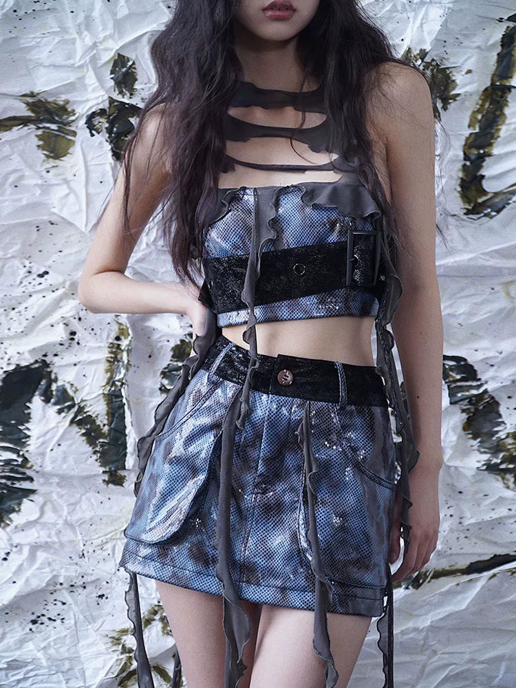 Cut-Out PU Leather Vest
