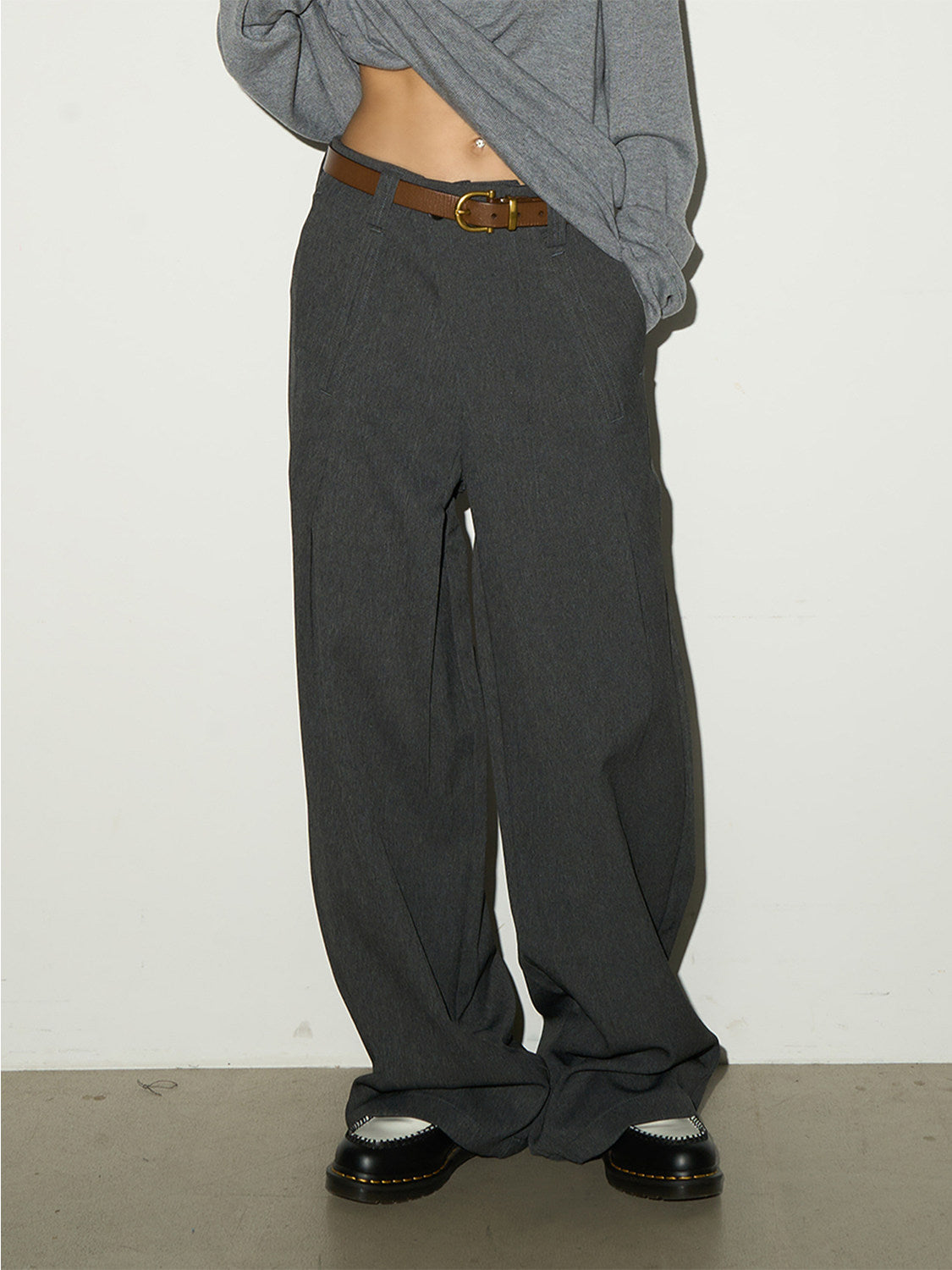 Pleats Wide Leg Pants