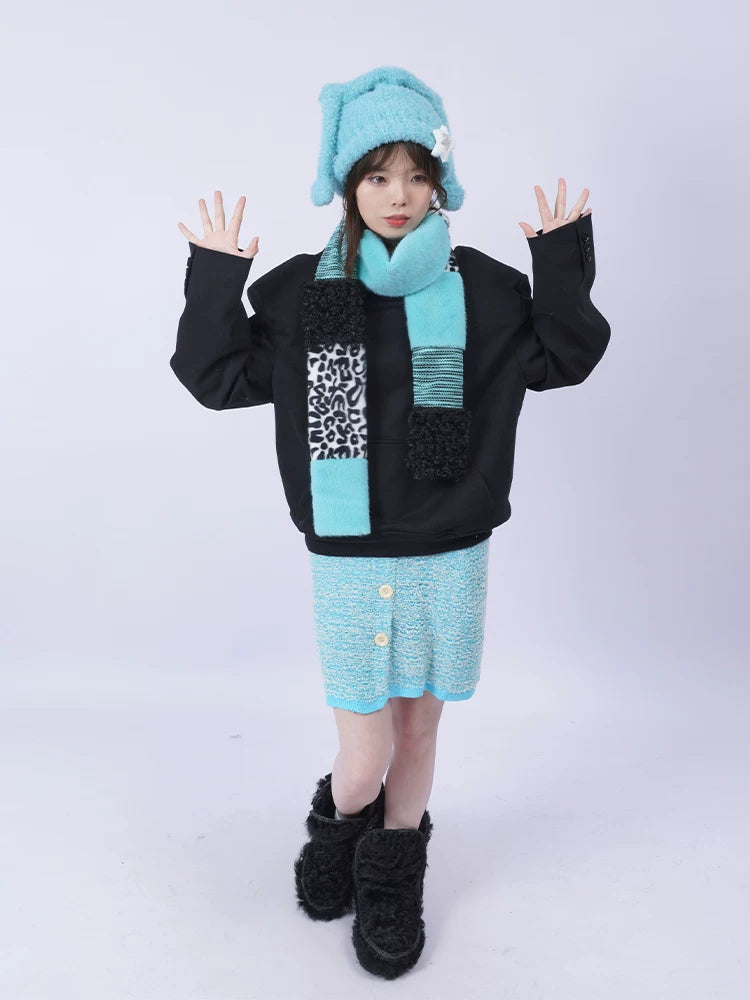 Patchwork Fake Fur Scarf