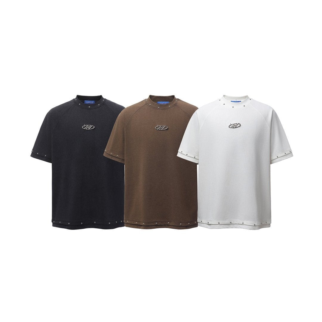 Studs Raglan Short Sleeve T-Shirt