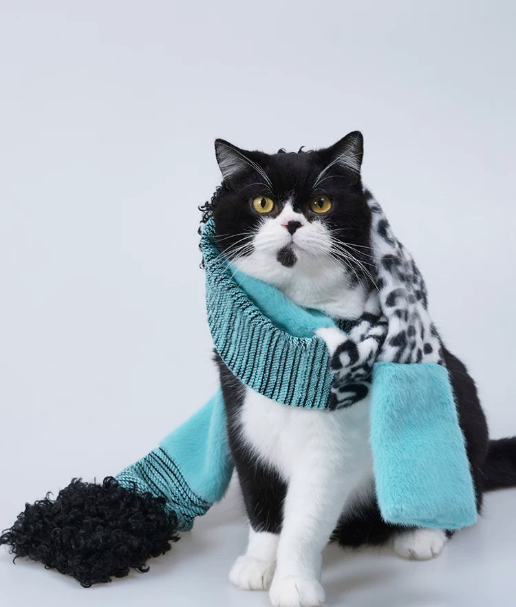 Patchwork Fake Fur Scarf