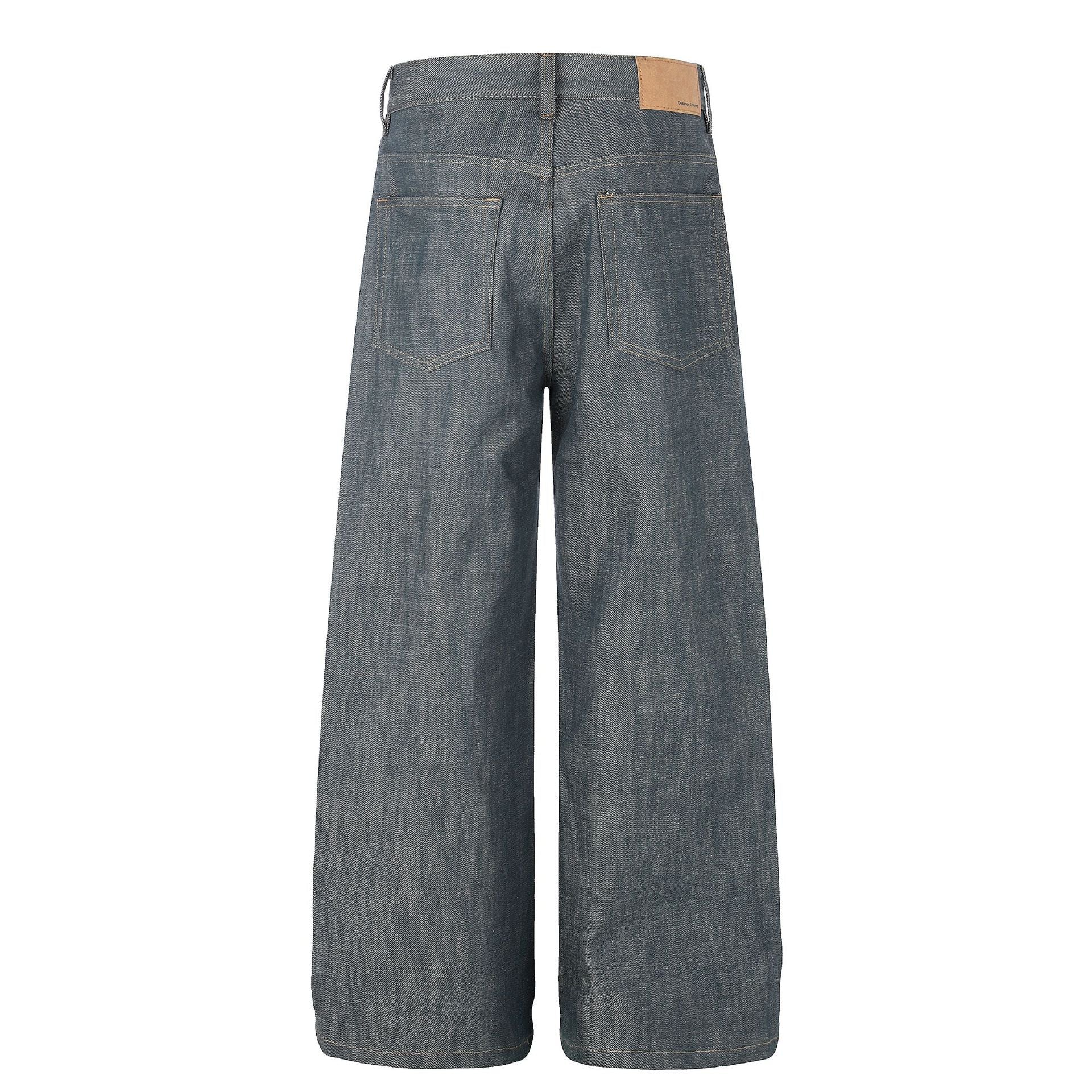 Raw Wide Leg Denim Jeans