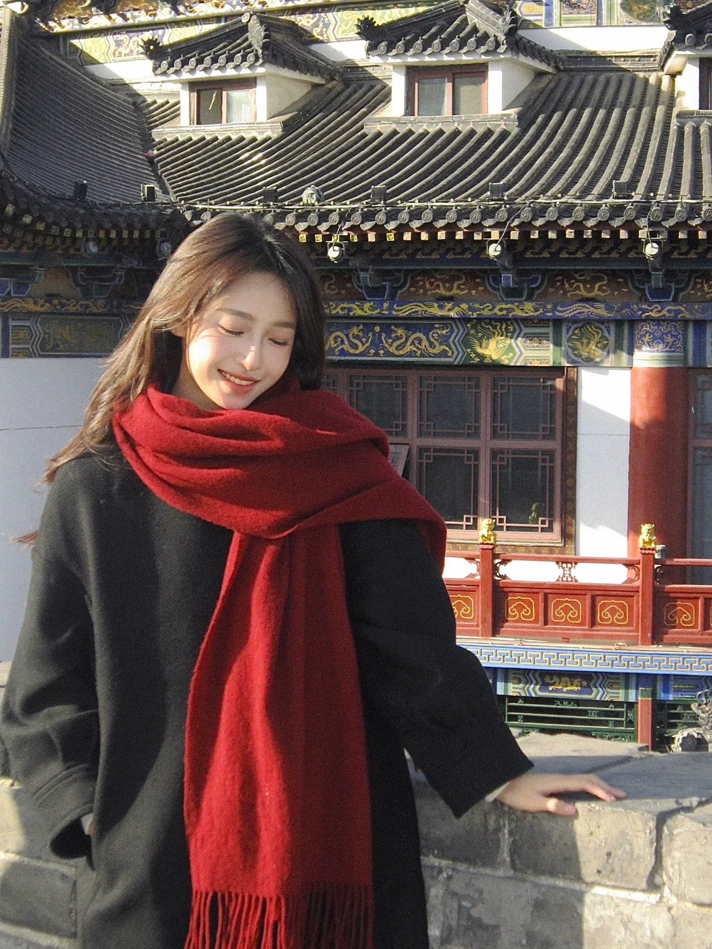 Vintage Solid Color Scarf