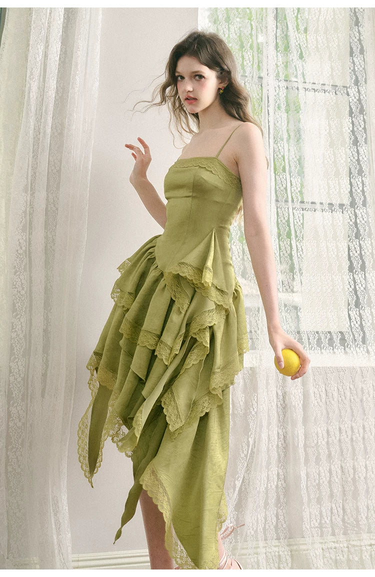 Irregular Hem Length Camisole Dress