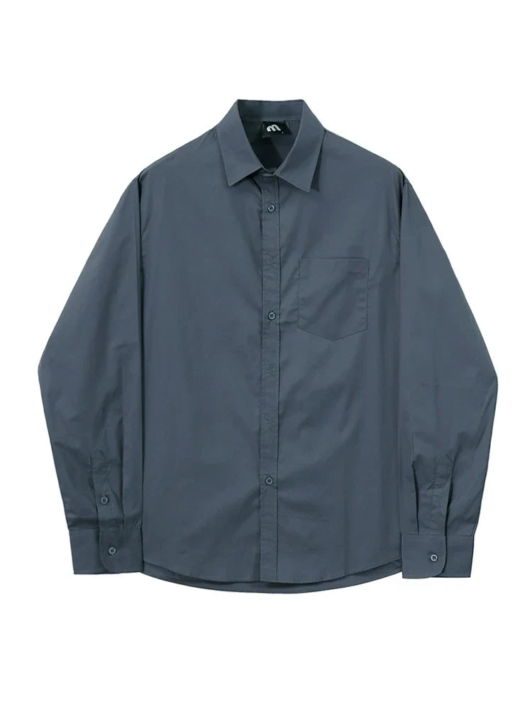 Wrinkle-Free Plain Long Sleeve Shirt