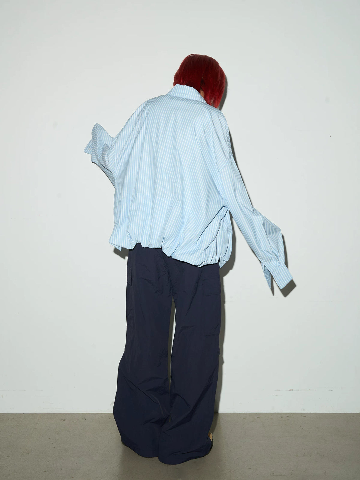 Stripe Oversize Long Sleeve Shirt