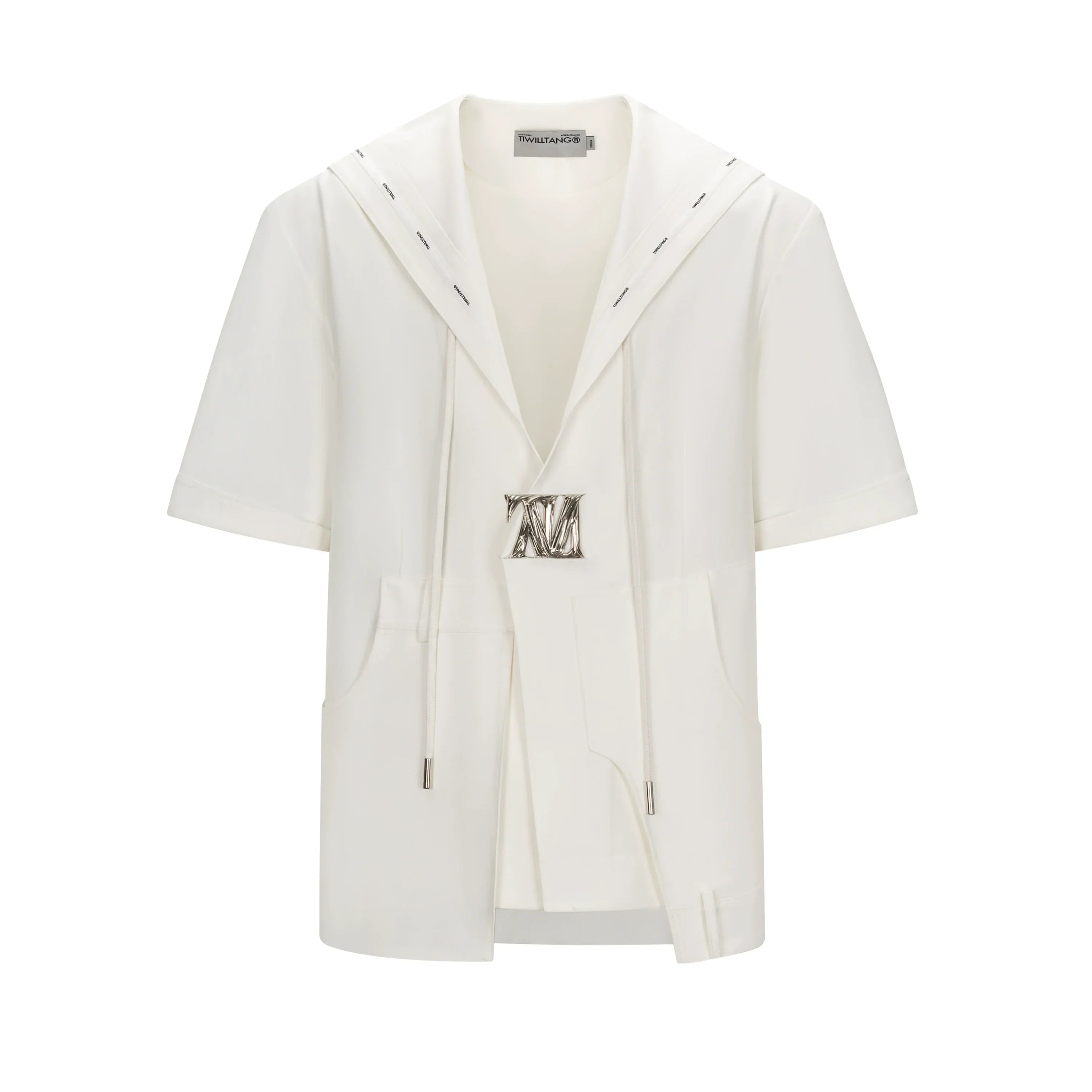 Sailor Collar V-neck Long Sleeve Shirt & Short Sleeve Shirt & Wide Leg Trousers & Short Trousers Setup