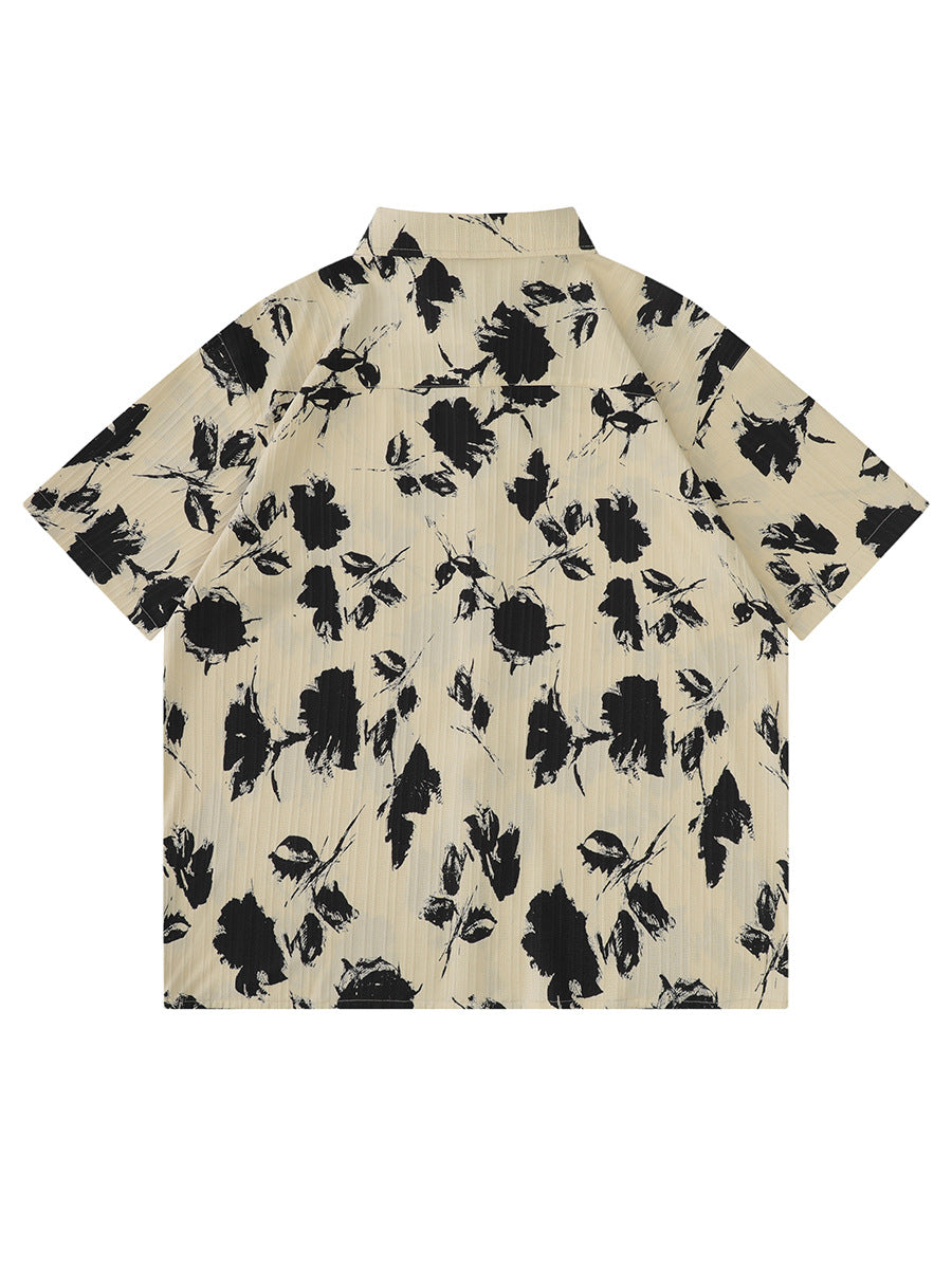 Camicia da spiaggia floreale retrò