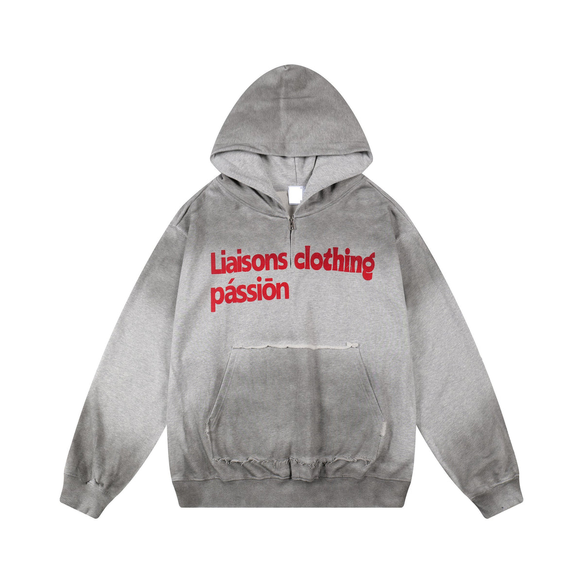 Irregular Dye Letter Print Oversize Hoodie