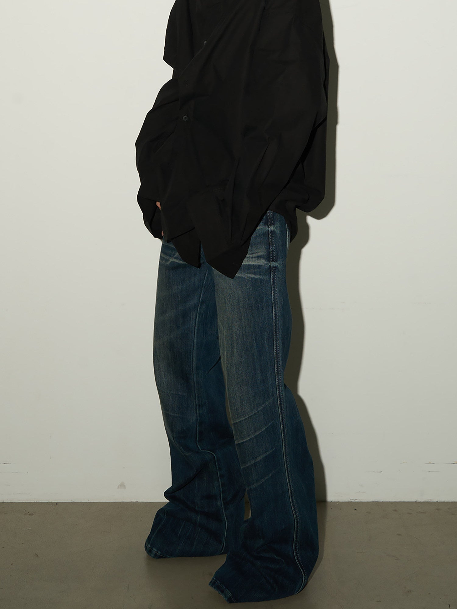 Washed Fade Flare Denim Jeans