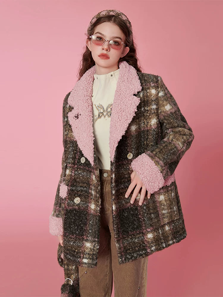Plaid Mid-Length Coat