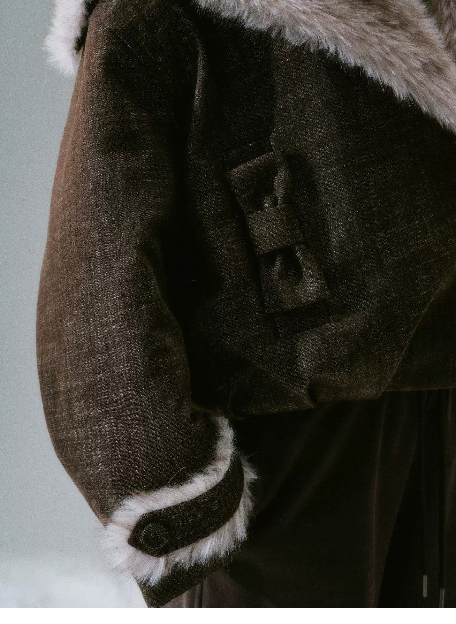 Plush Flower Bud Short Jacket
