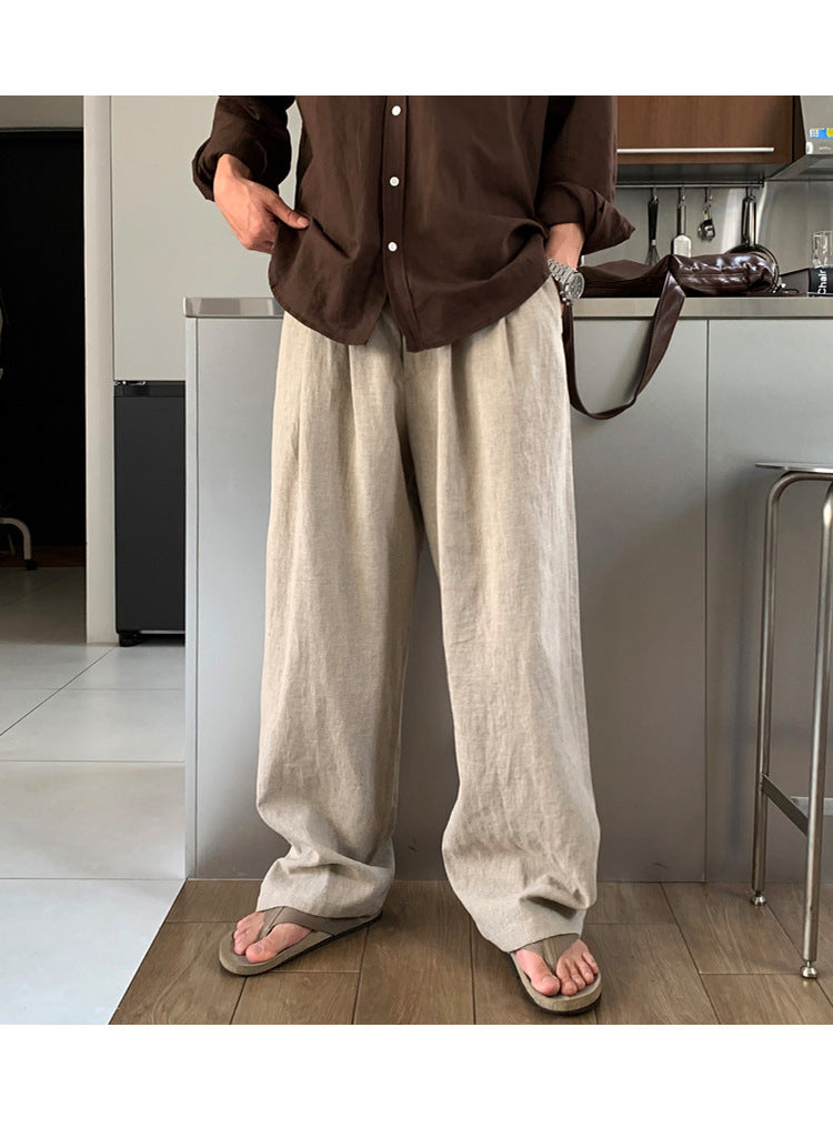 Light linen casual trousers