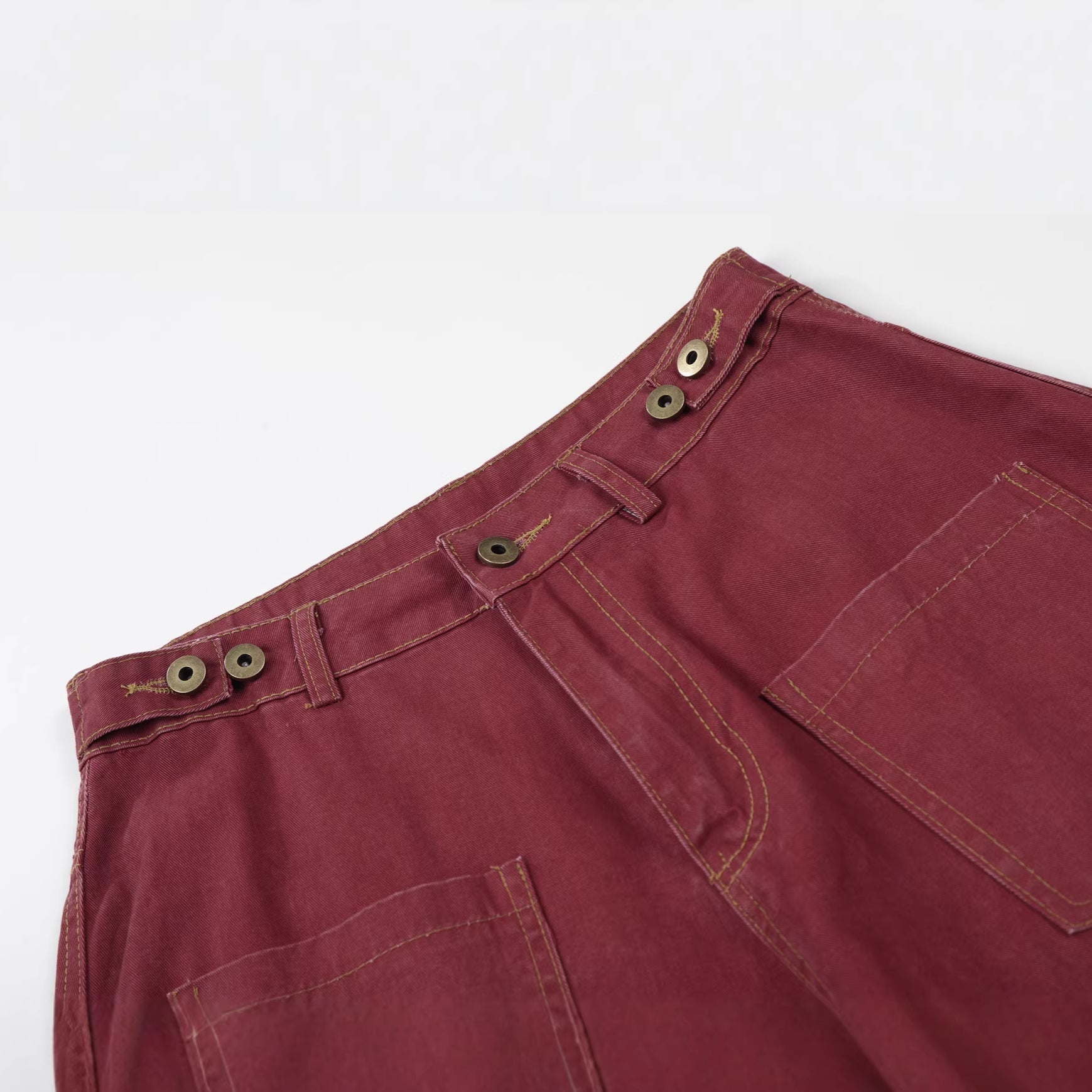 Washed Paint Studs Wide Leg Pants