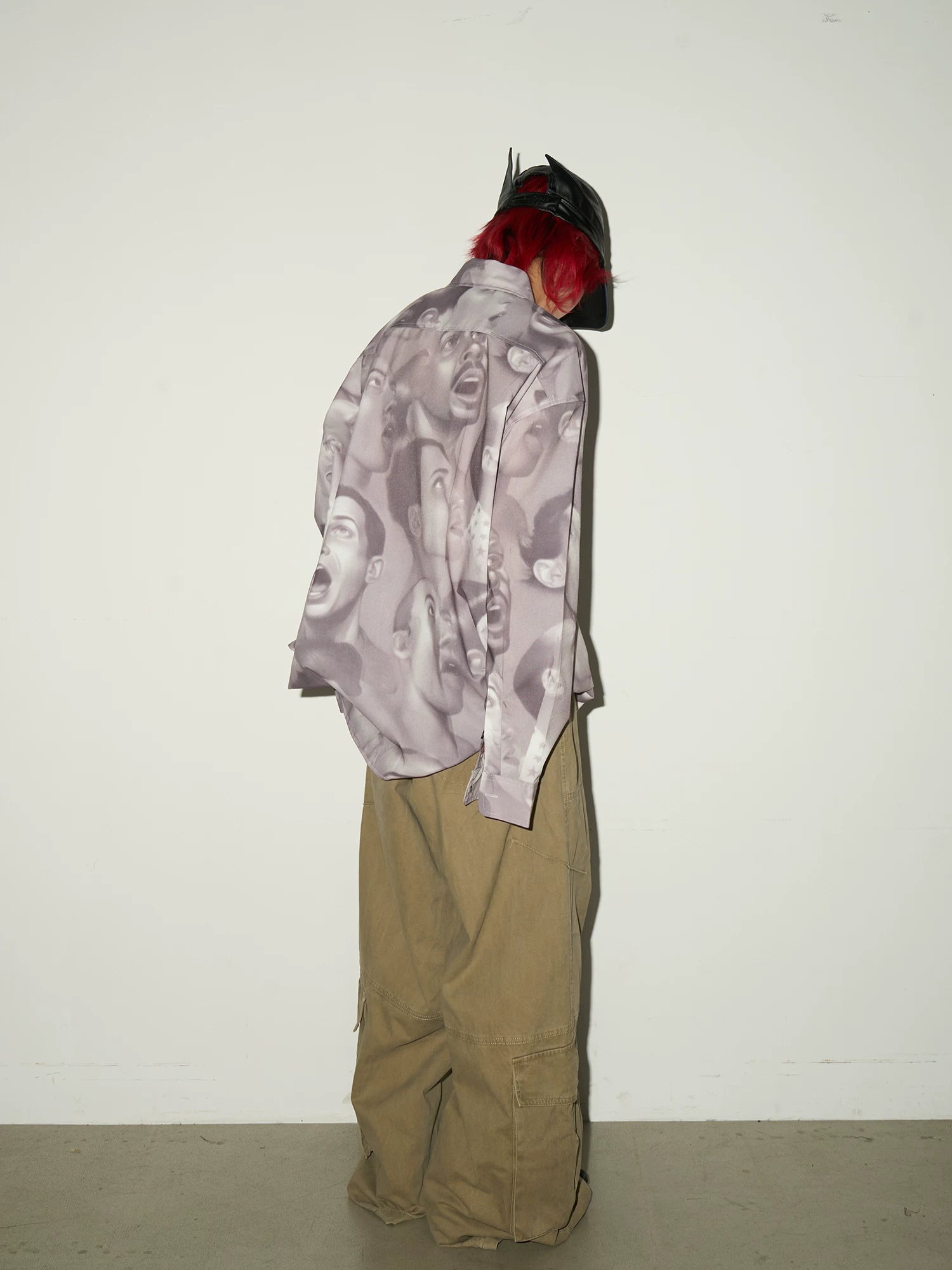 Fake Layered Hooded Jacket & Multi Pocket Cargo Pants Setup