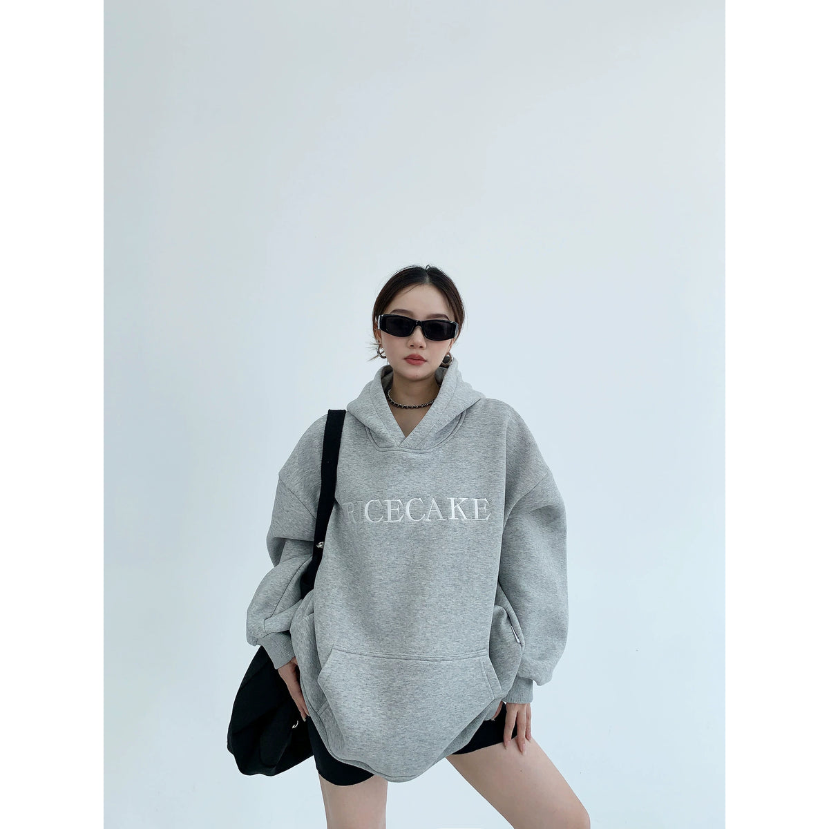 Flower Embroidery Oversized Hoodie
