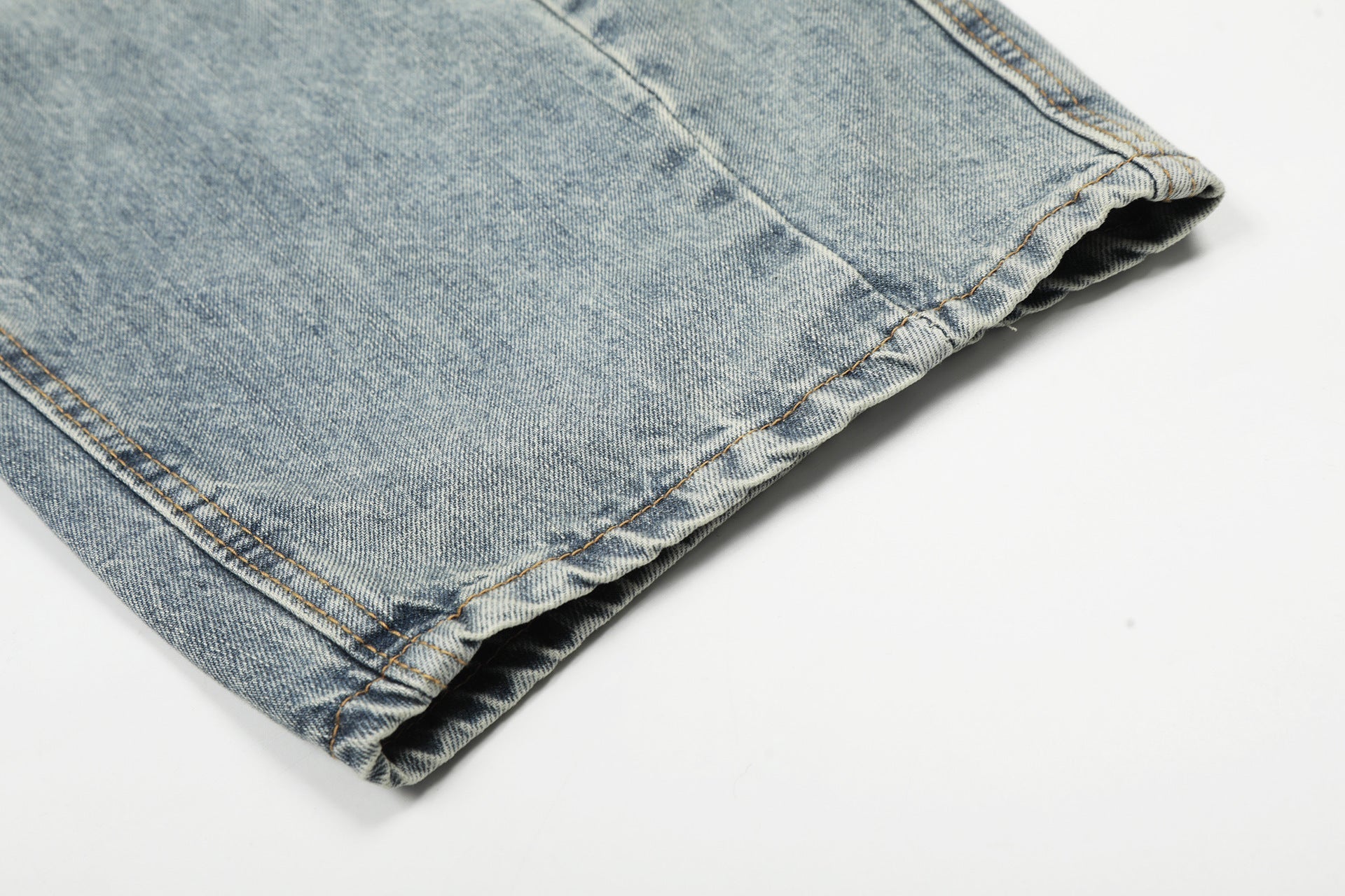Washed Wide Leg Denim Jeans