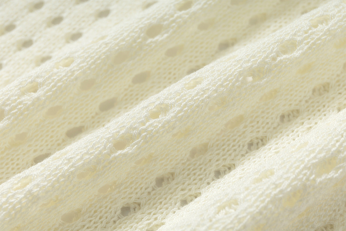 Mesh Damage Design Knit Vest