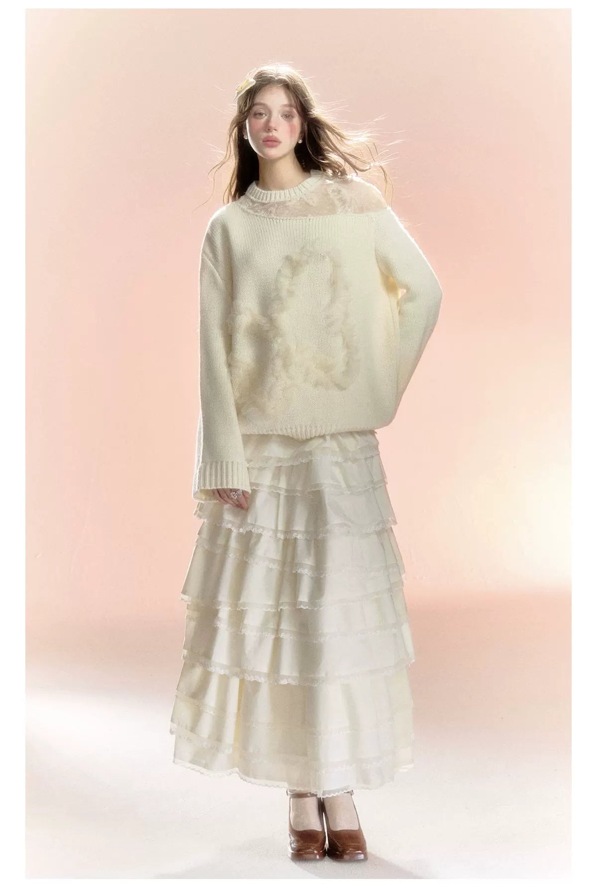 Original Lace Ruffle Short Skirt & Long Skirt