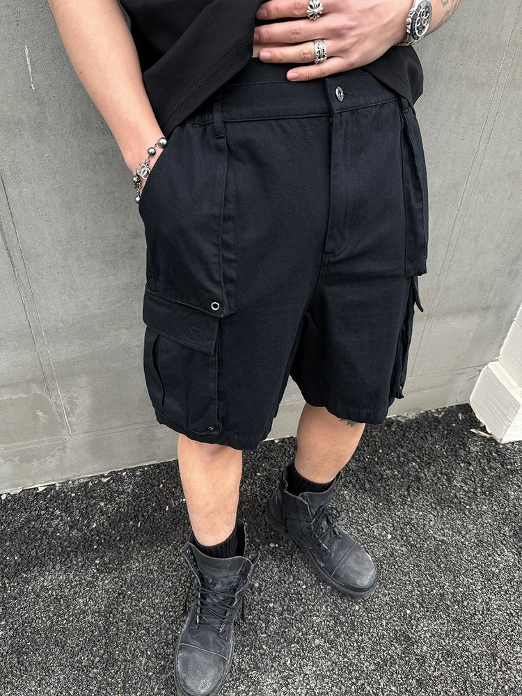 Washed Short Cargo Pants