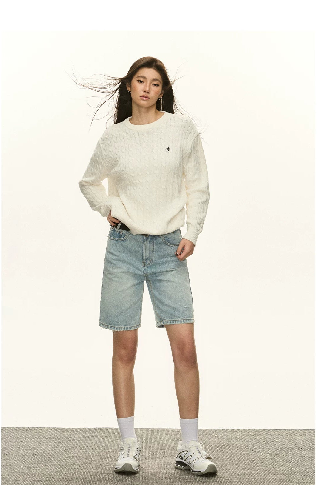 Oversize Round Neck Knit Sweater