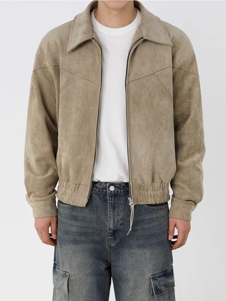Suede Zipper Jacket