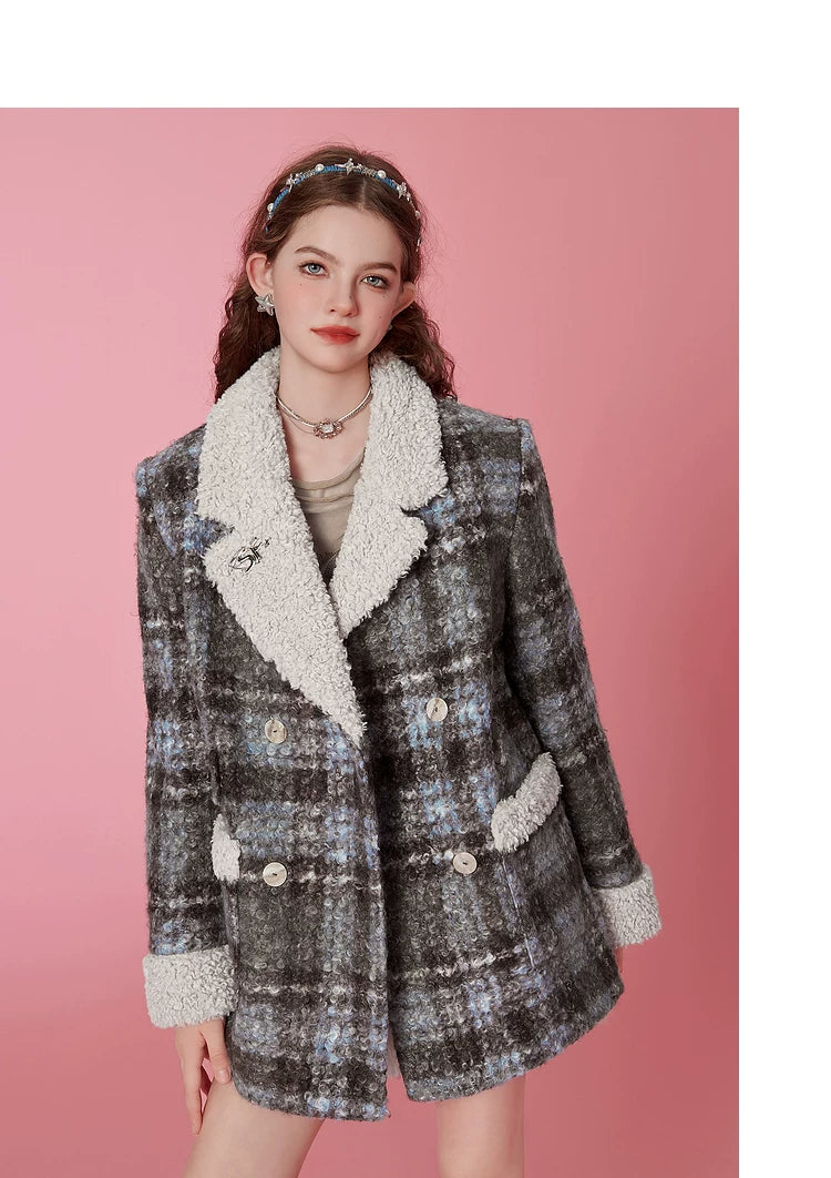 Plaid Mid-Length Coat