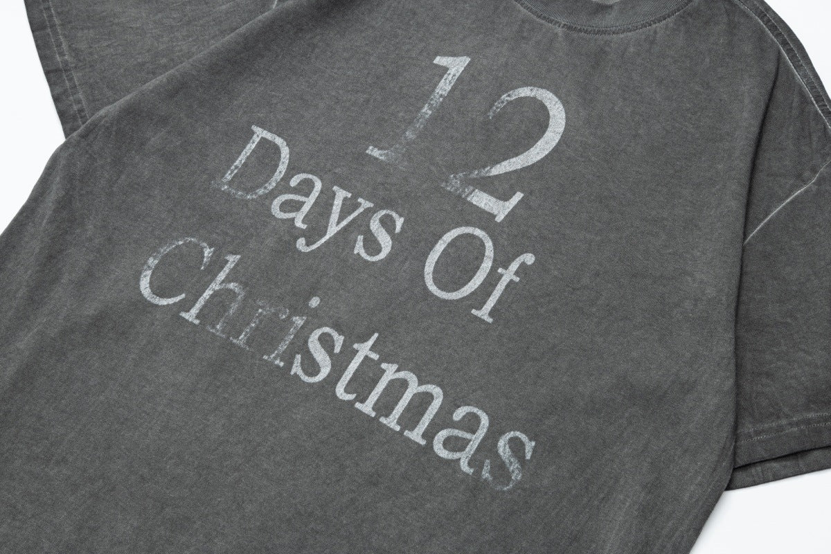 Washed Letter Print Oversize Short Sleeve T-Shirt