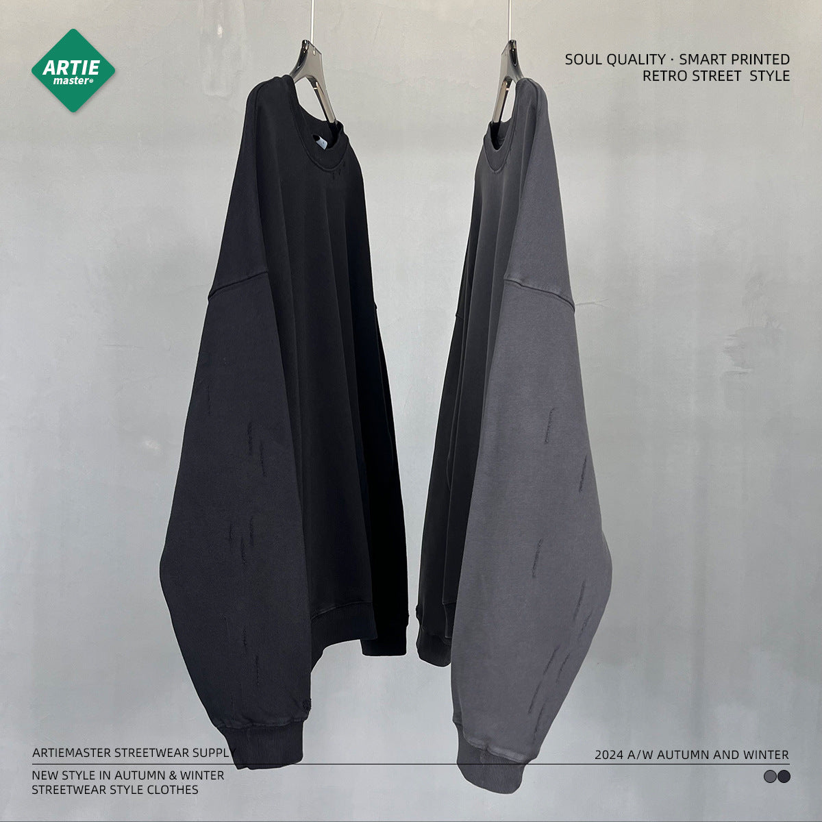 Washed Round Neck Sweatshirt