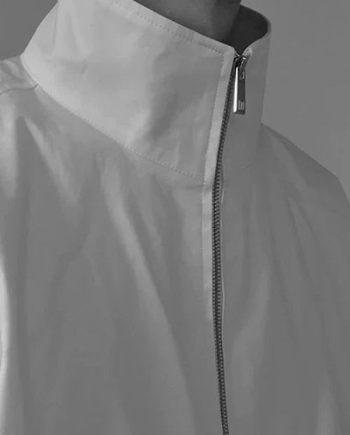 Stand Neck Double Zipper Shirt