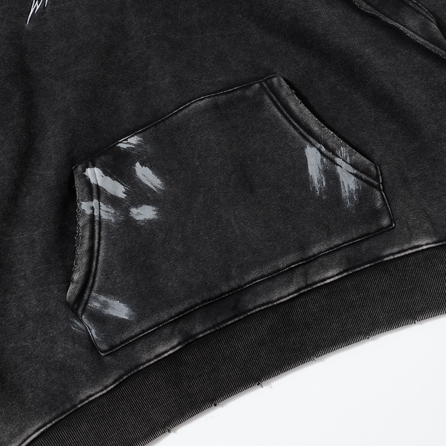 Heavyweight Washed Fleece Lining Pullover Hoodie