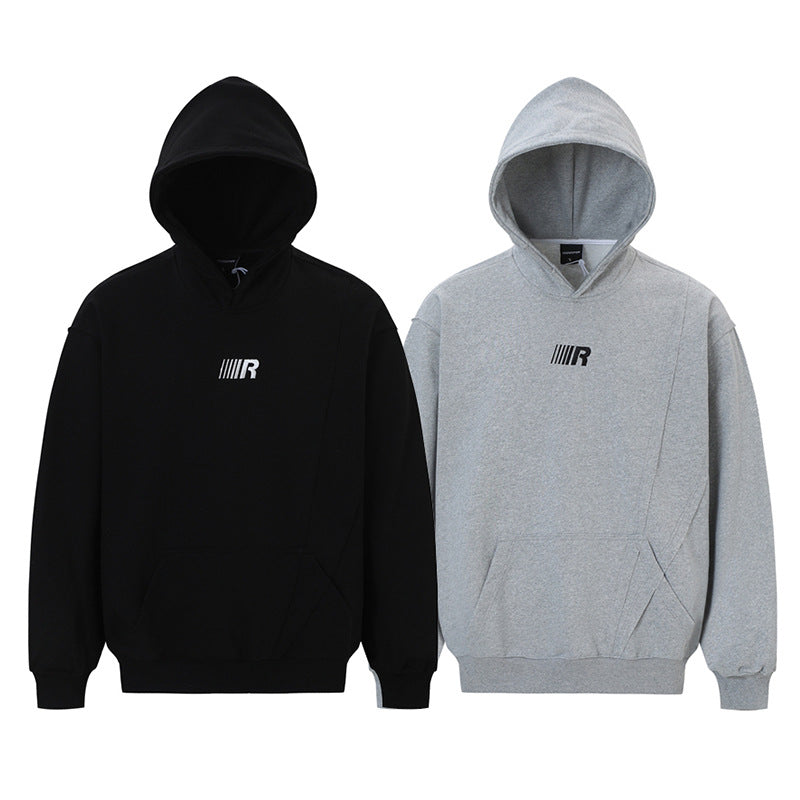 Embroidery Letter Oversize Pullover Hoodie