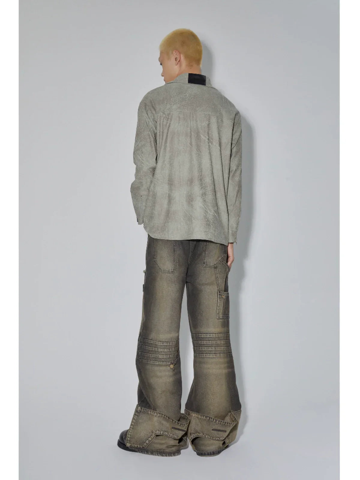 Swamp Green Textured Long Sleeve Shirt