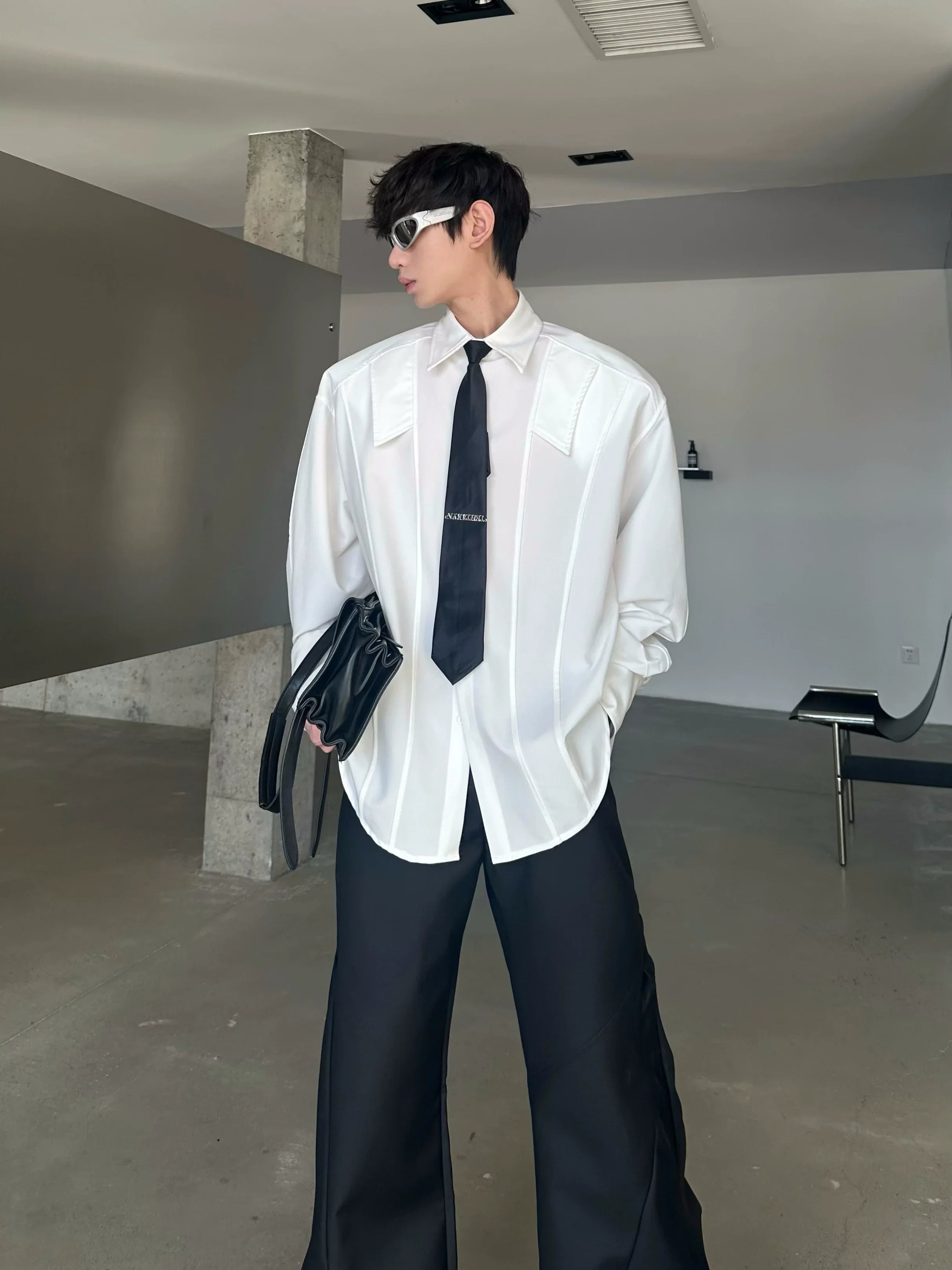 Tie Design Long Sleeve Shirt