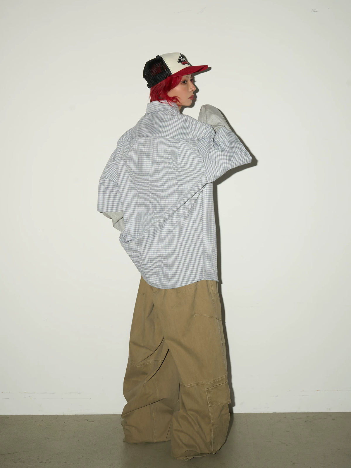 Fake Layered Hooded Jacket & Multi Pocket Cargo Pants Setup