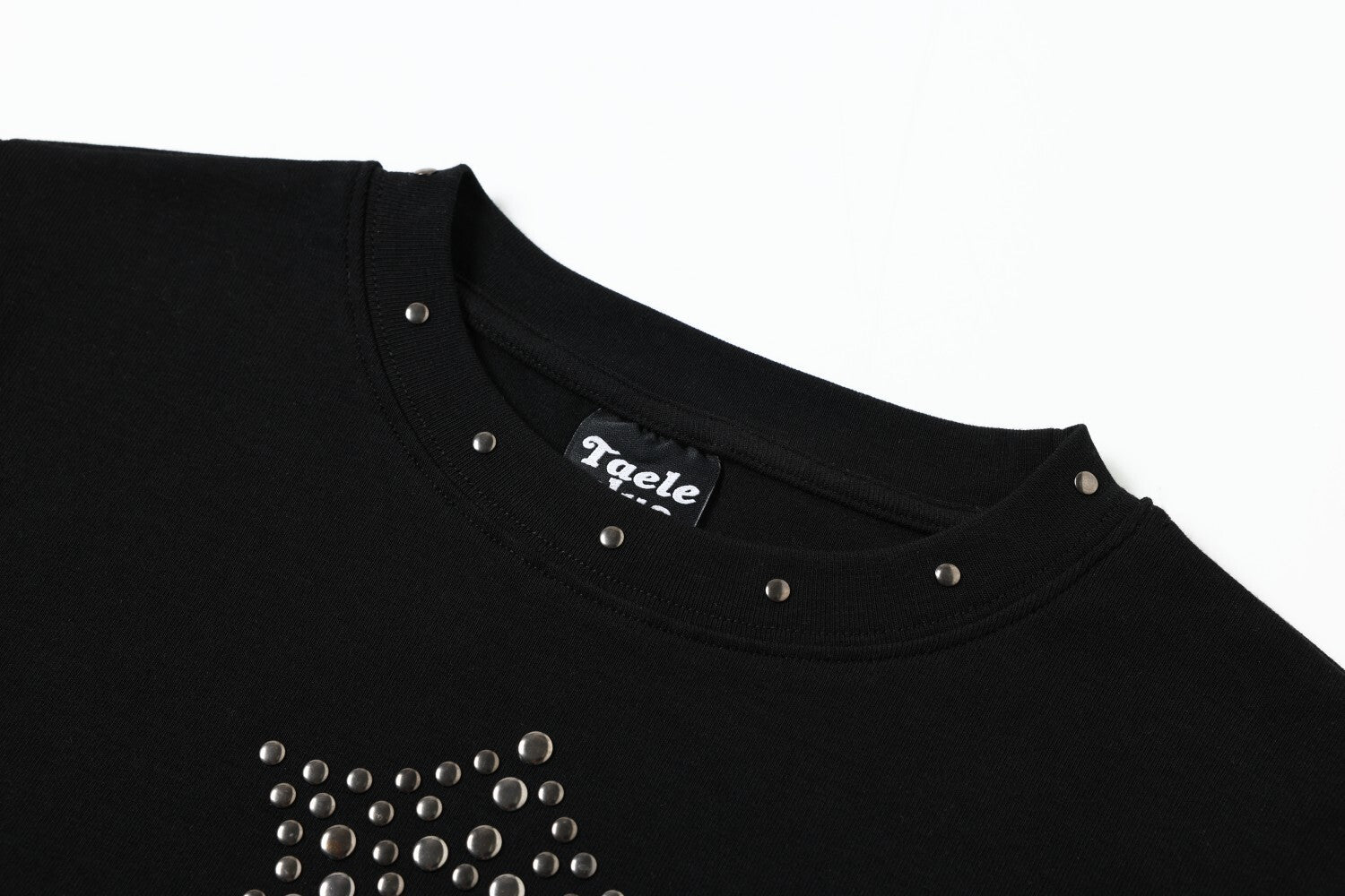 Cross Studs Detail Short Sleeve T-Shirt