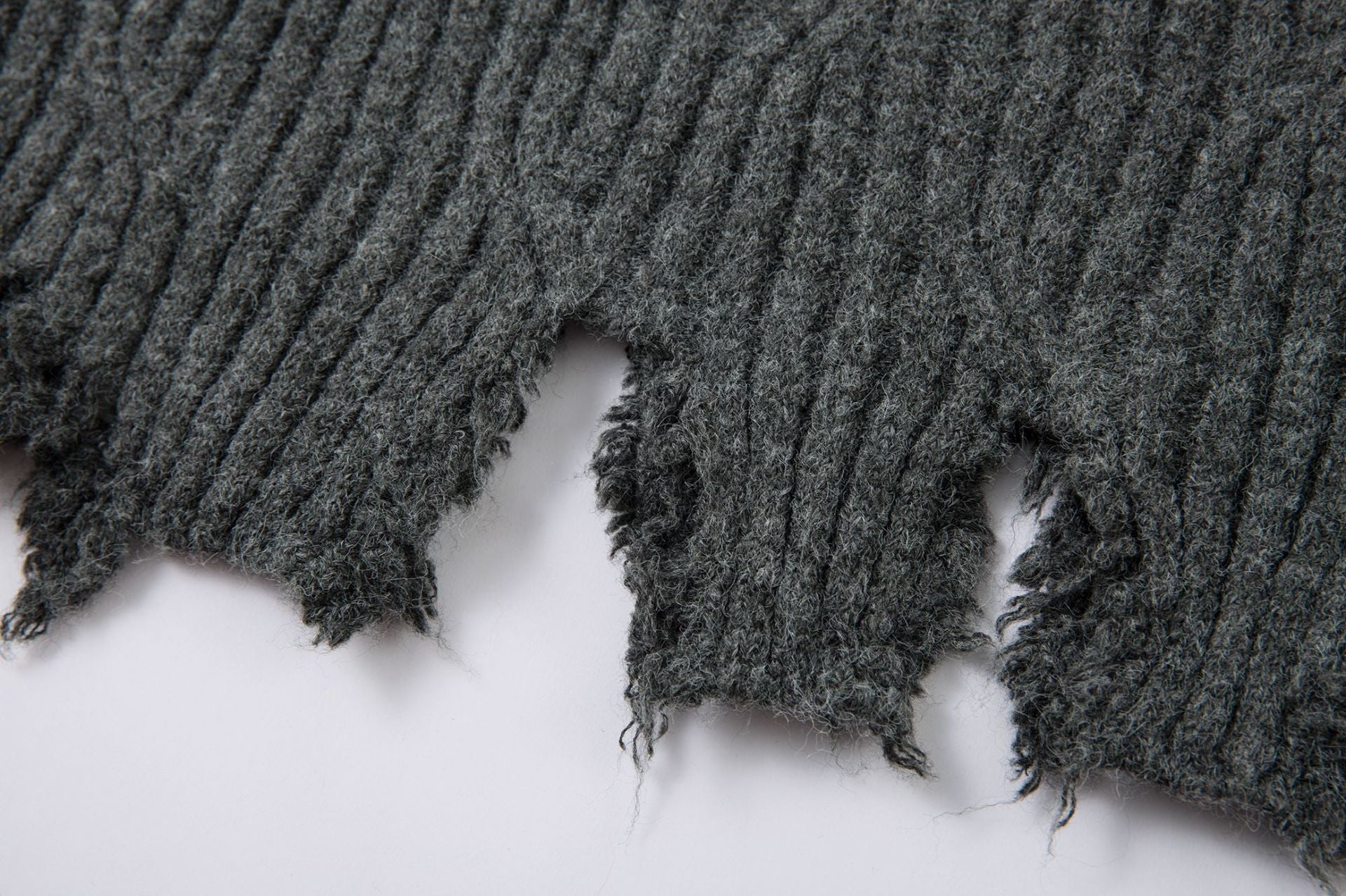 Frayed Hem Oversize Knit Sweater