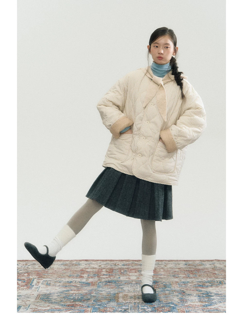 Plaid Puffer Jacket