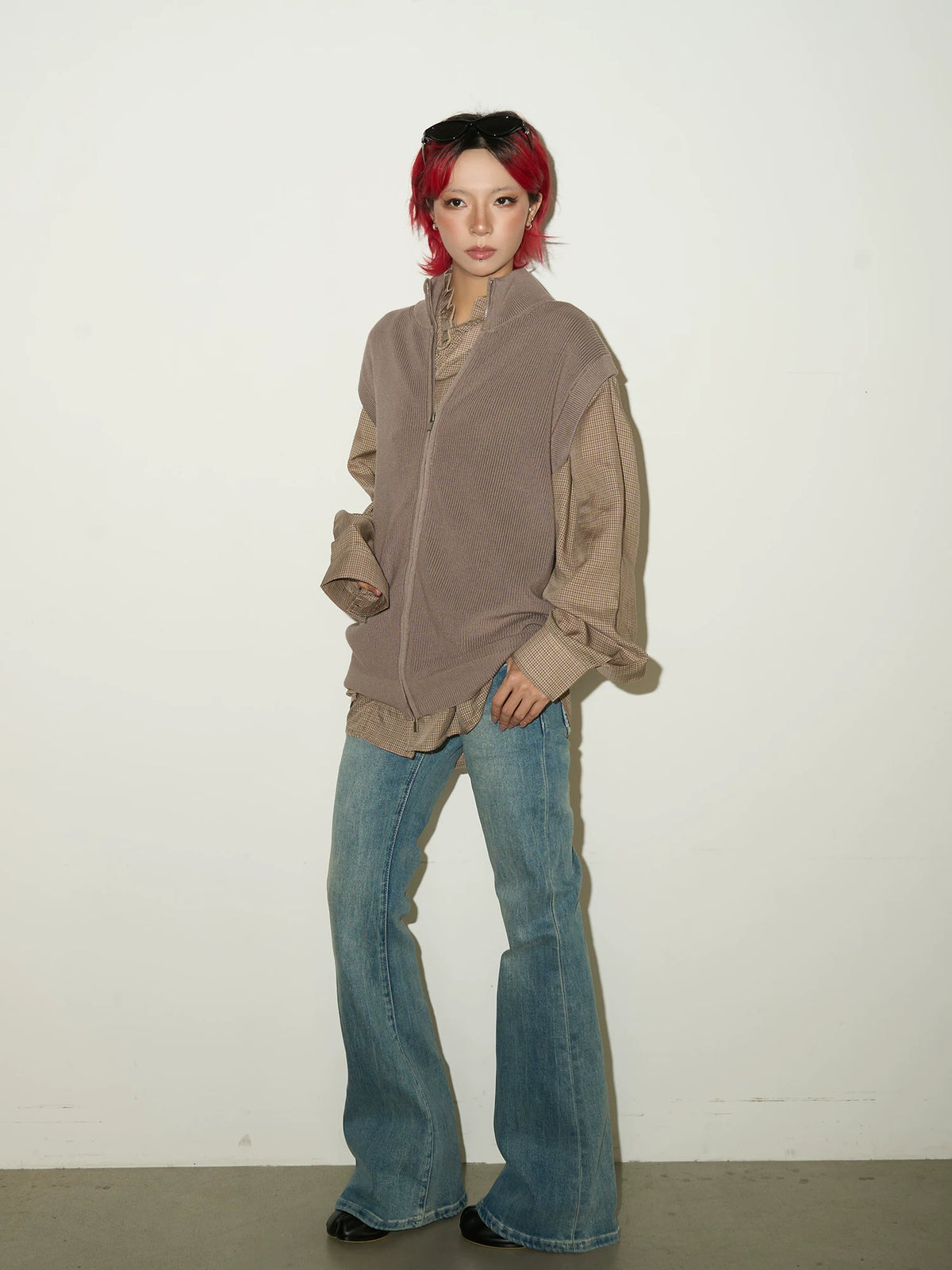 Low Rise Wash Flare Denim Jeans