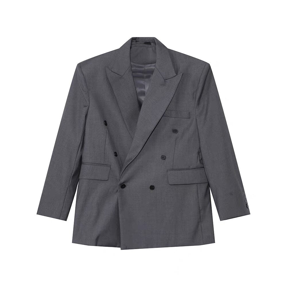 Double Breasted Tailored Jacket & Wide Leg Trousers Setup