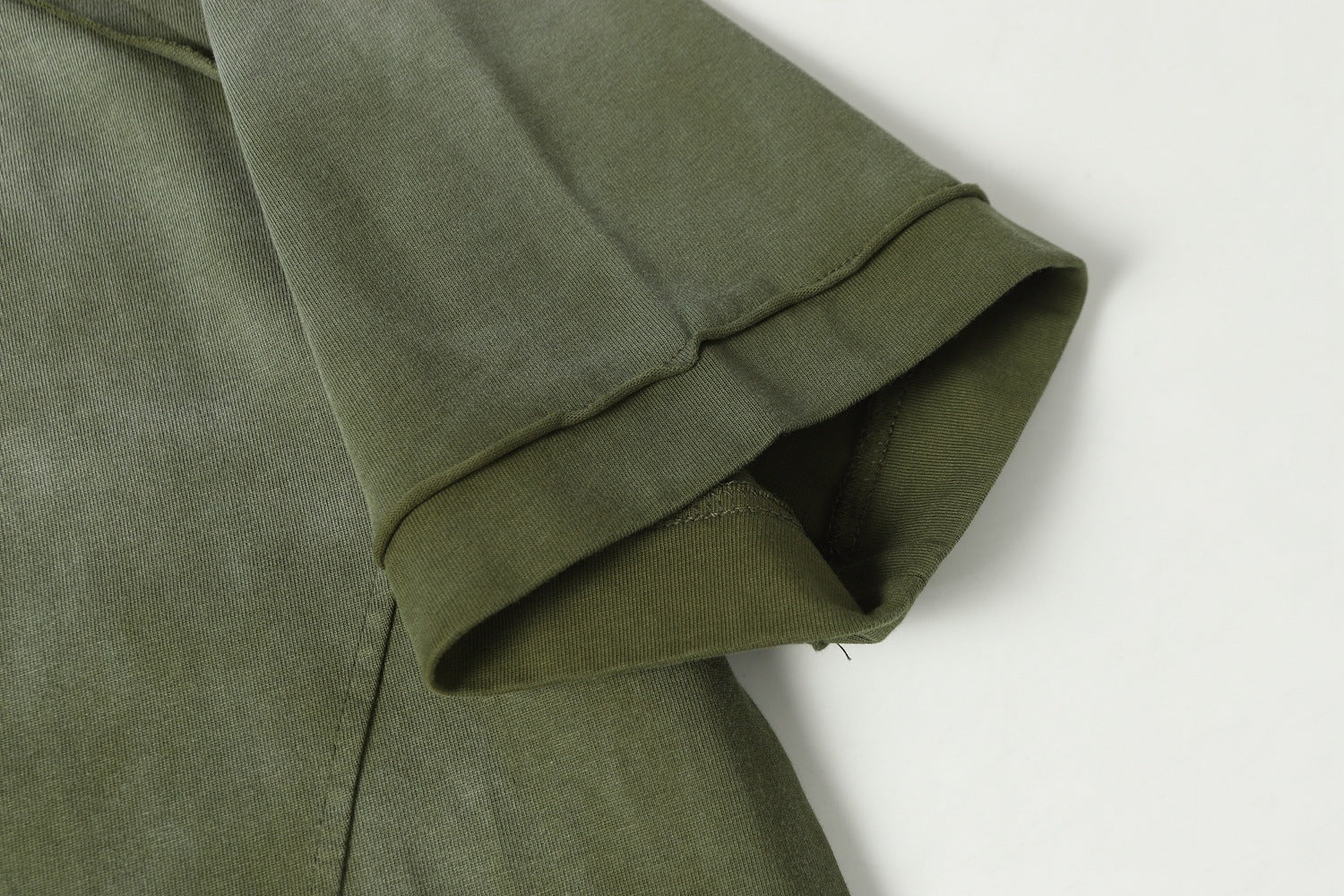 Washed Raw Hem Short Sleeve T-Shirt