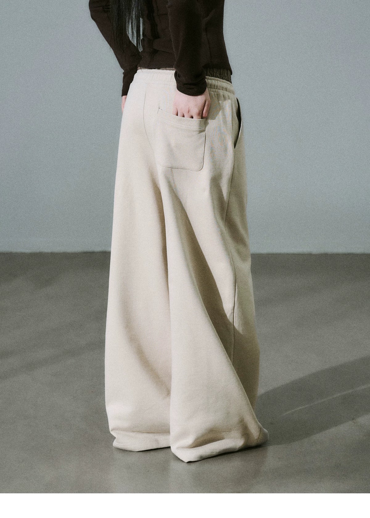Fake Fur Hooded Zip-Up Jacket & Seatpants Setup