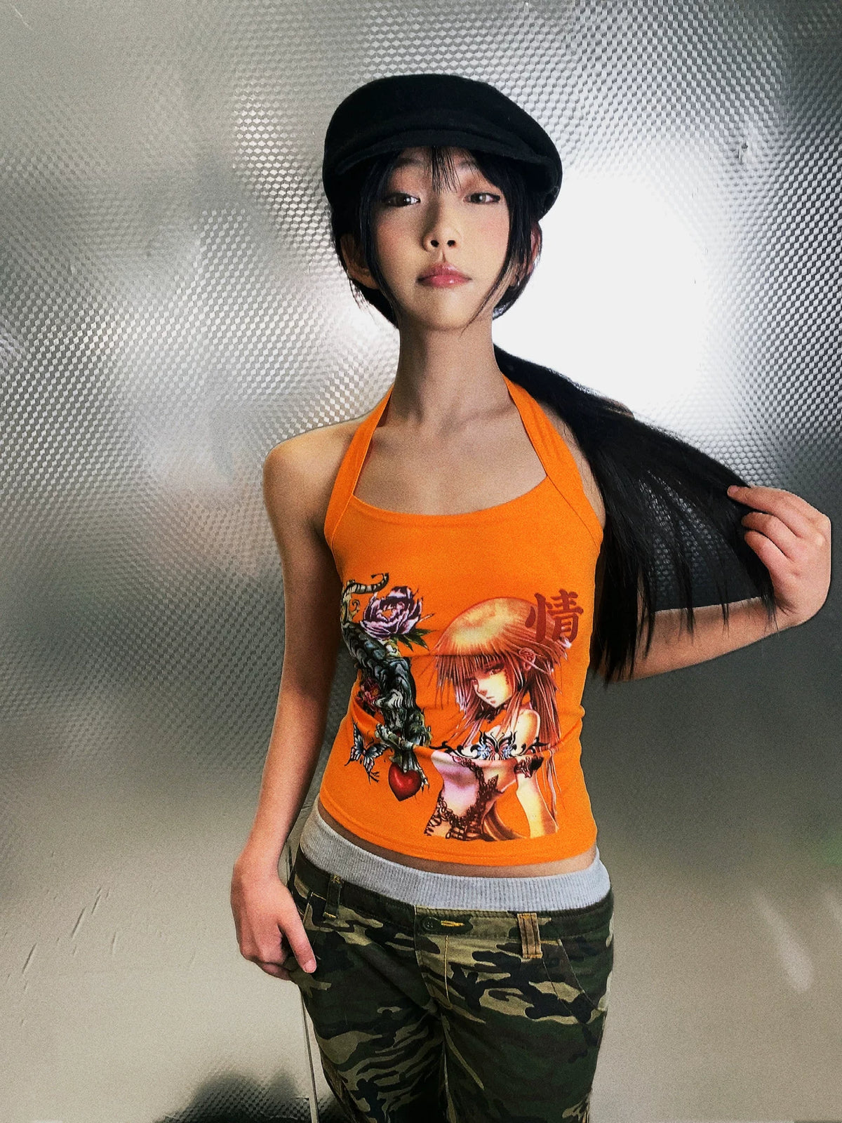 Graffiti Design Hanging Neck Tank Top