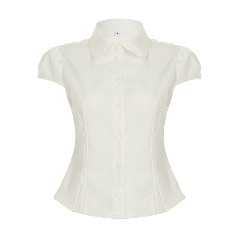 Blue Woven Bust Tie Shirt - MADXMARX