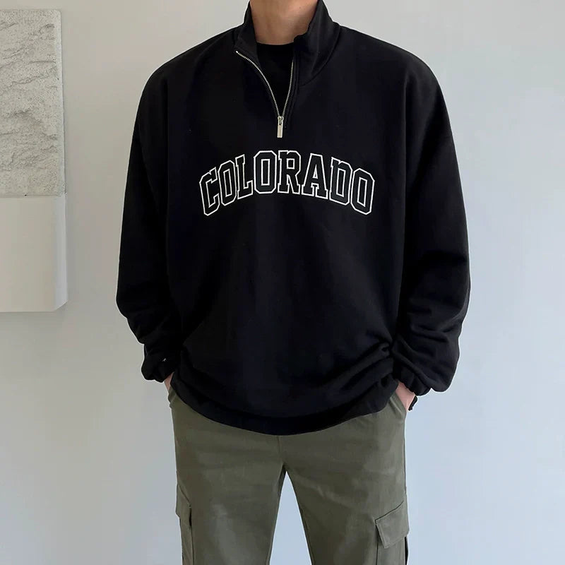 Oversize Embroidery Long Sleeve Sweatshirt