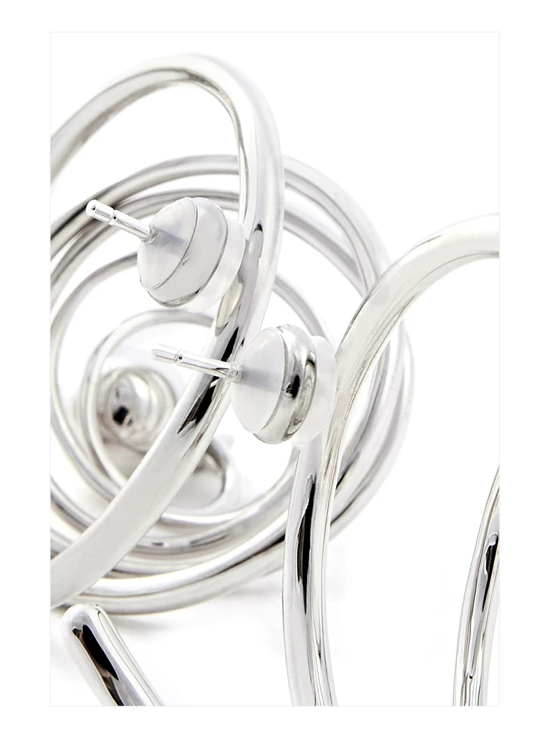 Spiral Circle Earrings