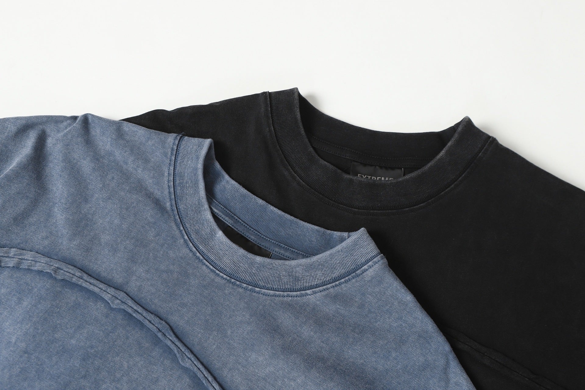 Cotton Wash Raw Edge Oversize Short Sleeve T-Shirt