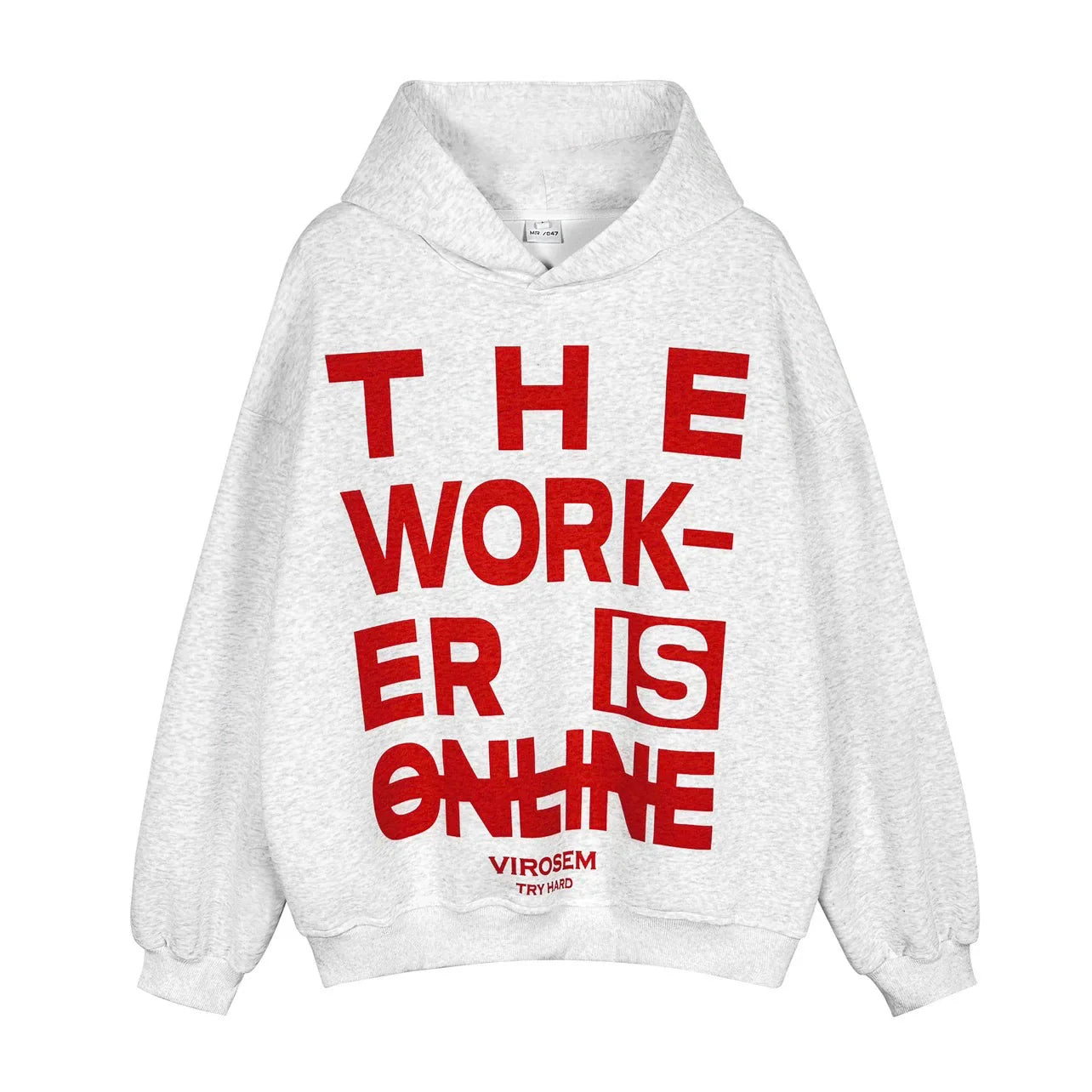 레터 프린트 디자인 오버사이즈 풀오버 후드 티셔츠