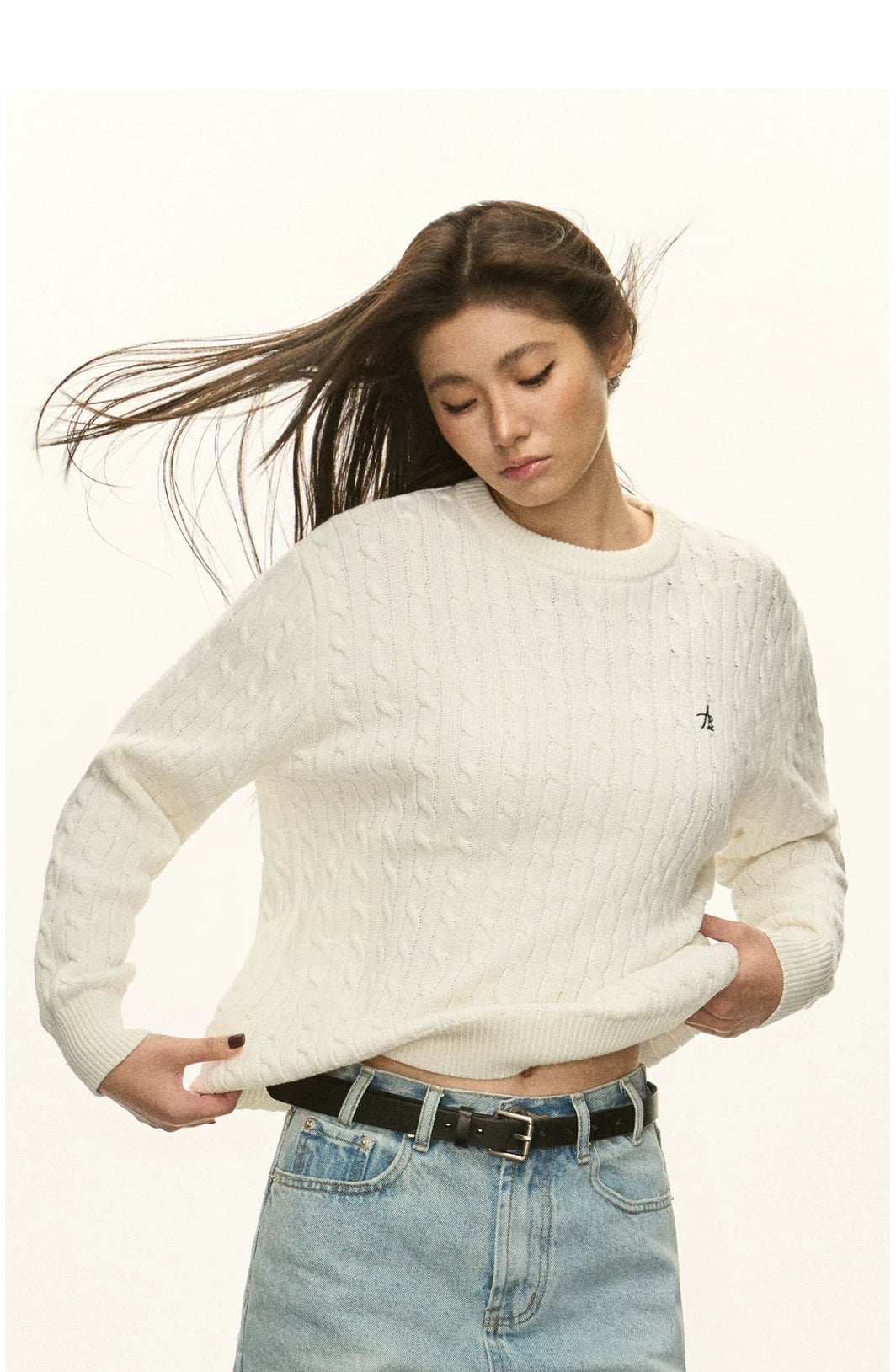 Oversize Round Neck Knit Sweater