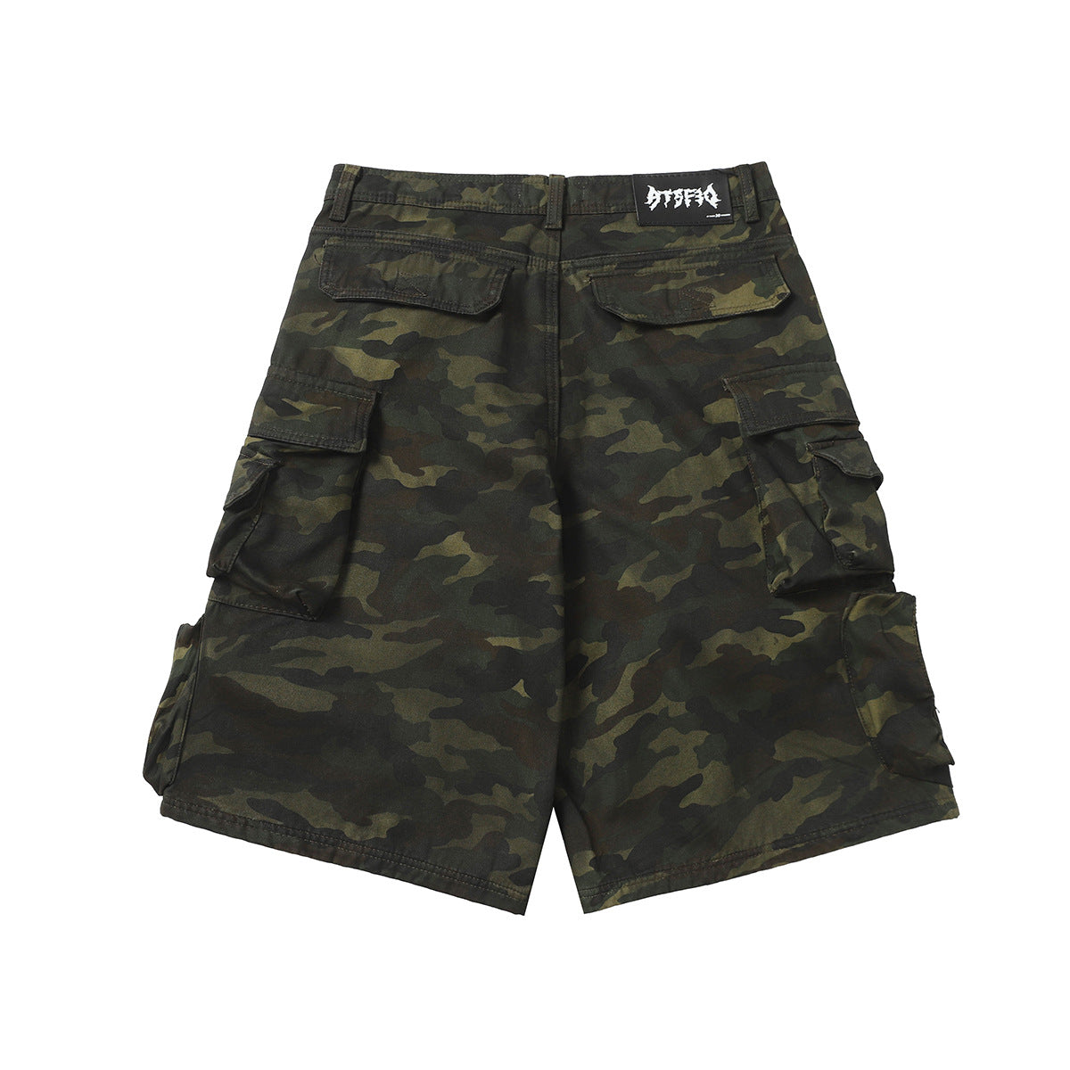 Camouflage Cargo Wide-Leg Short